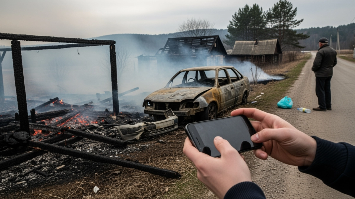 Домики для отдыха вспыхнули моментально в поселке Приисковый под Находкой
