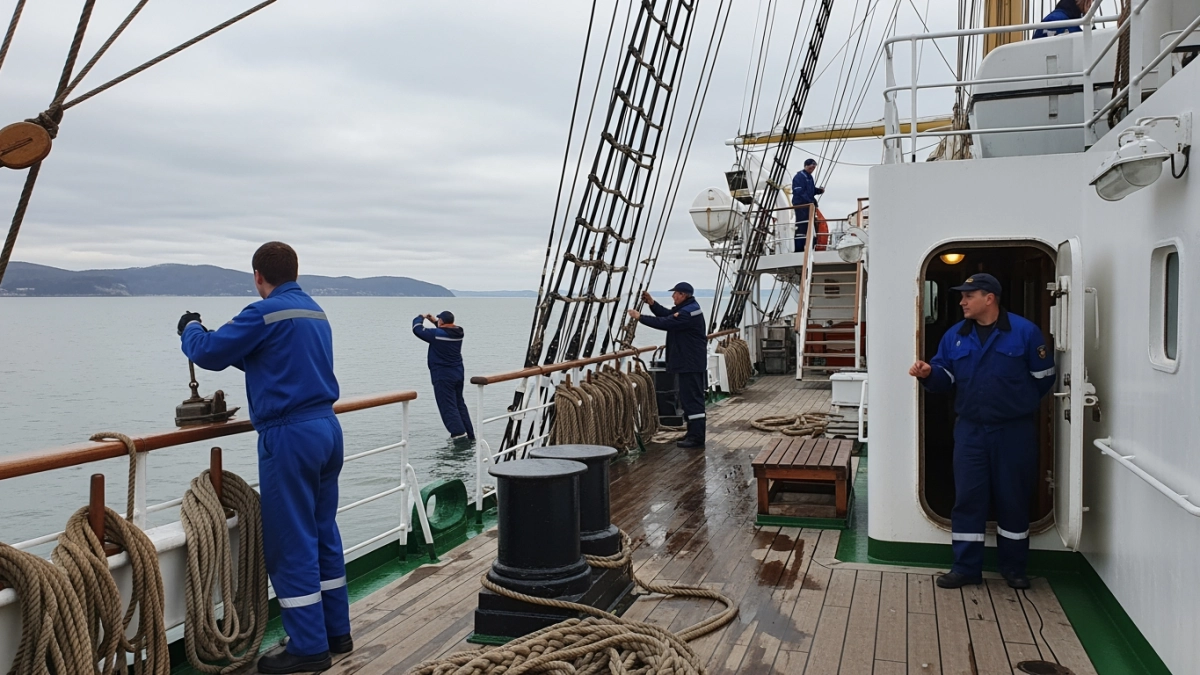 «Паллада» с 113 курсантами возвращается во Владивосток после гибели моториста