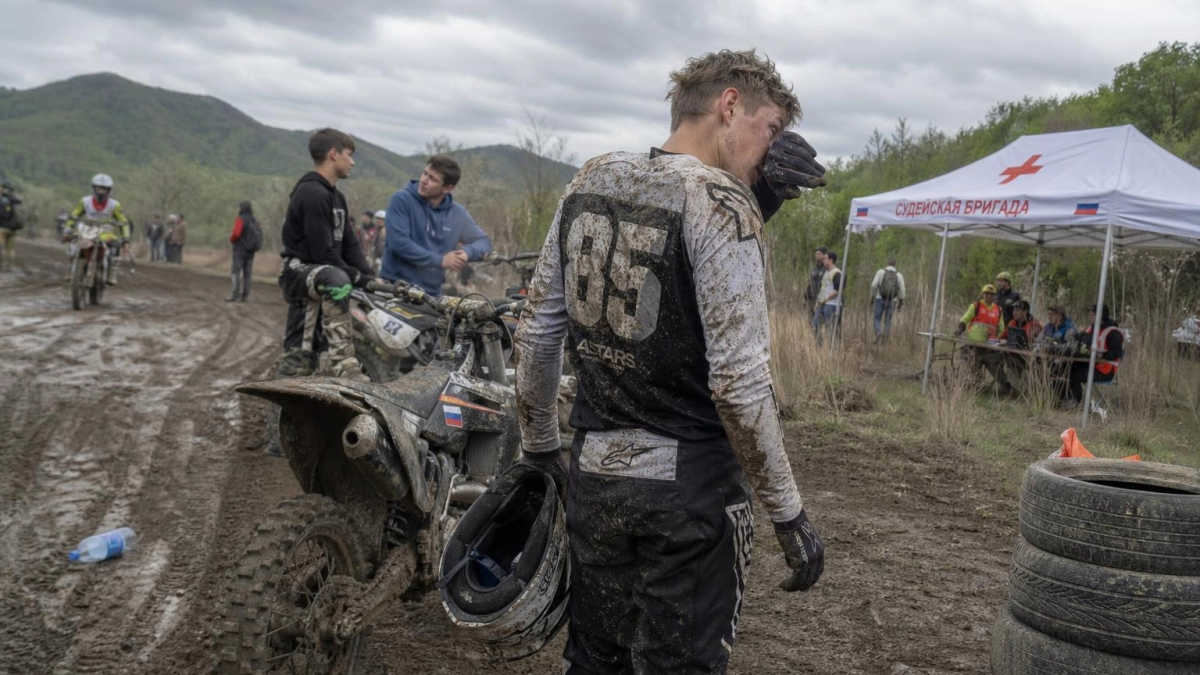 Грязь, гости из трёх регионов и 100 гонщиков: Приморье открыло сезон мотокросса