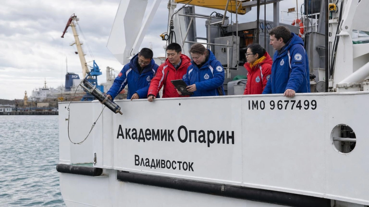 «Академик Опарин» отправился в 36-дневную экспедицию по Охотскому морю
