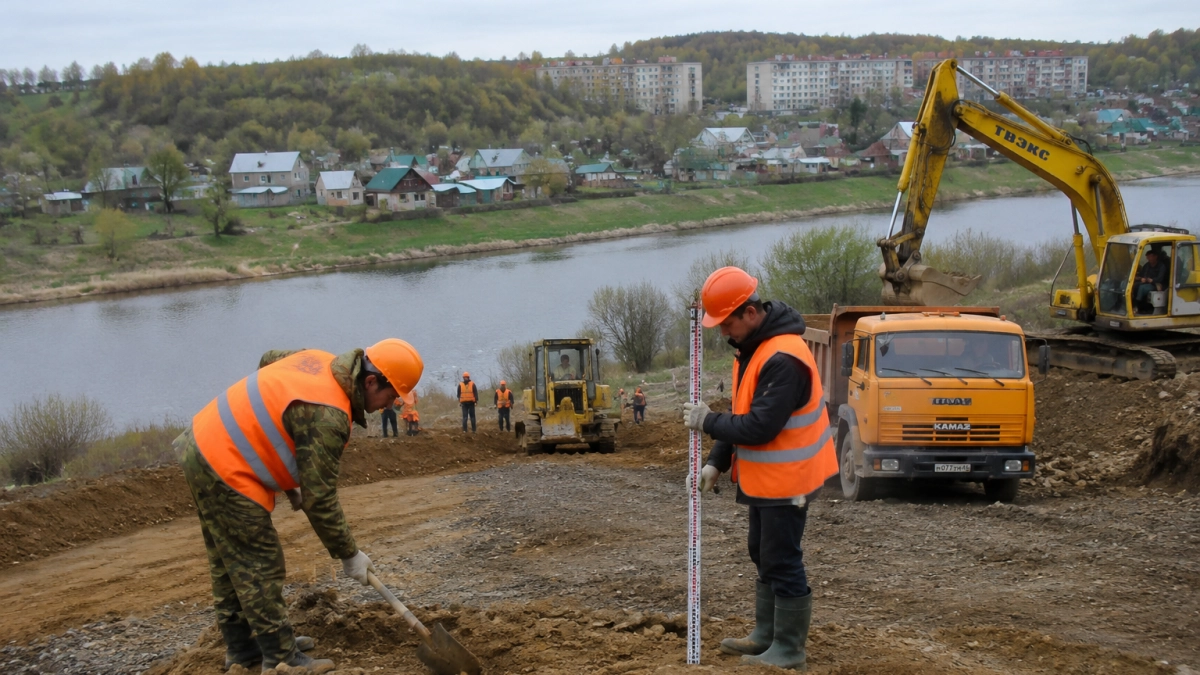 В Лесозаводске начали строить двухкилометровую дамбу от паводков
