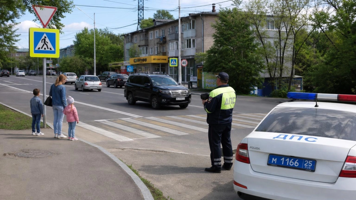 Toyota не уступила на перекрёстке в Находке: пострадали двое детей и водитель