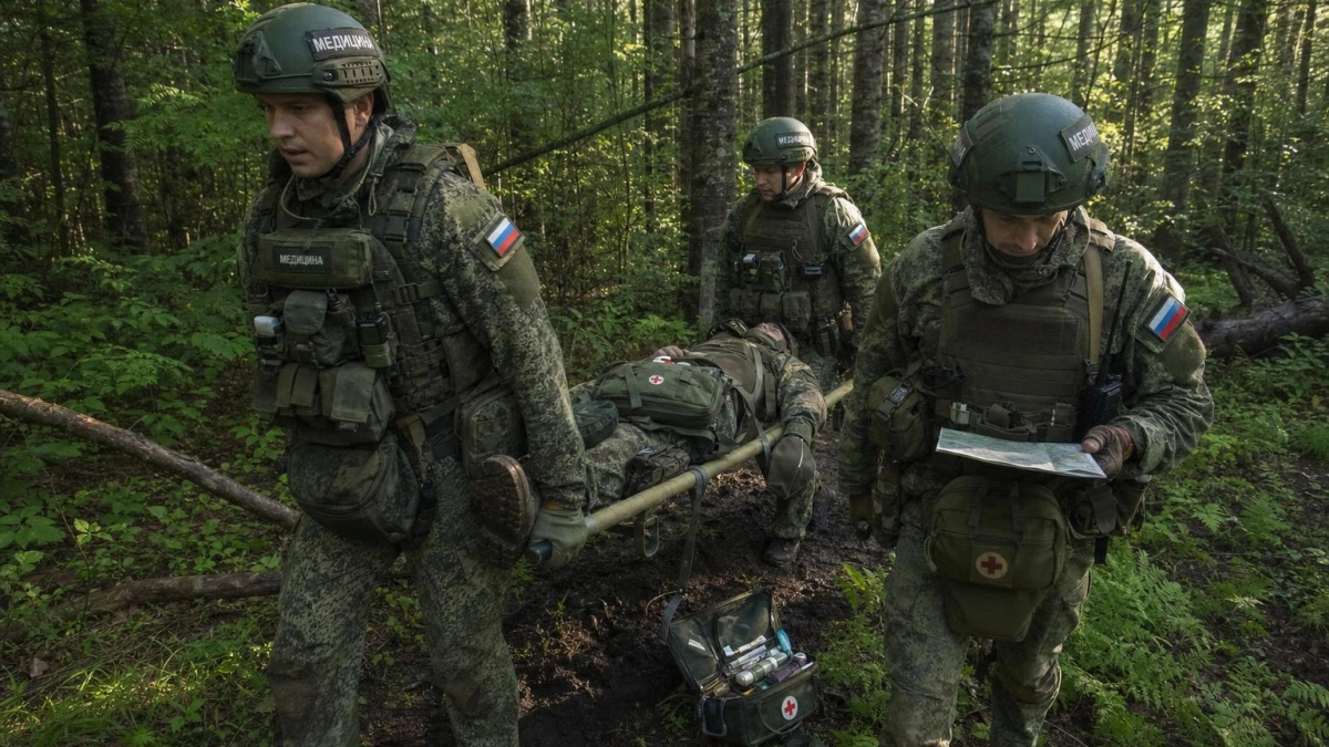 Военные медики Приморья проходят экзамен: засада, дроны и эвакуация под огнем