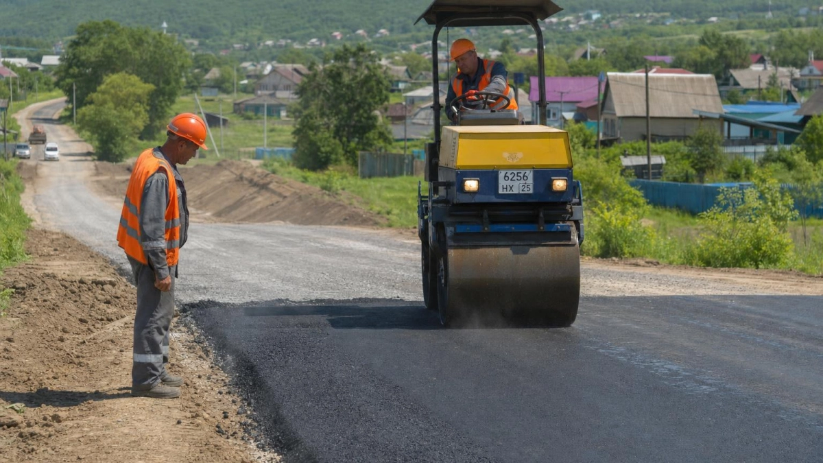 Ремонт дороги к селу Хвалынка в Приморье выполнен на 40%
