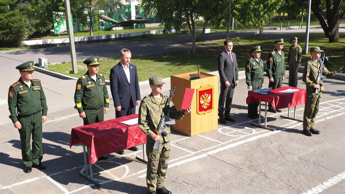 В Уссурийске 18 новобранцев приняли присягу в День России