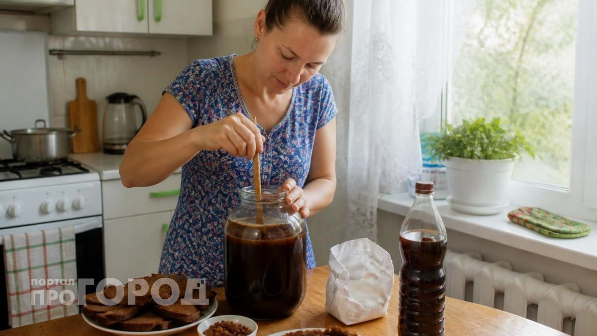 Забыла про хлеб и закваску: теперь делаю освежающий квас за четыре часа из того что есть под рукой на кухне
