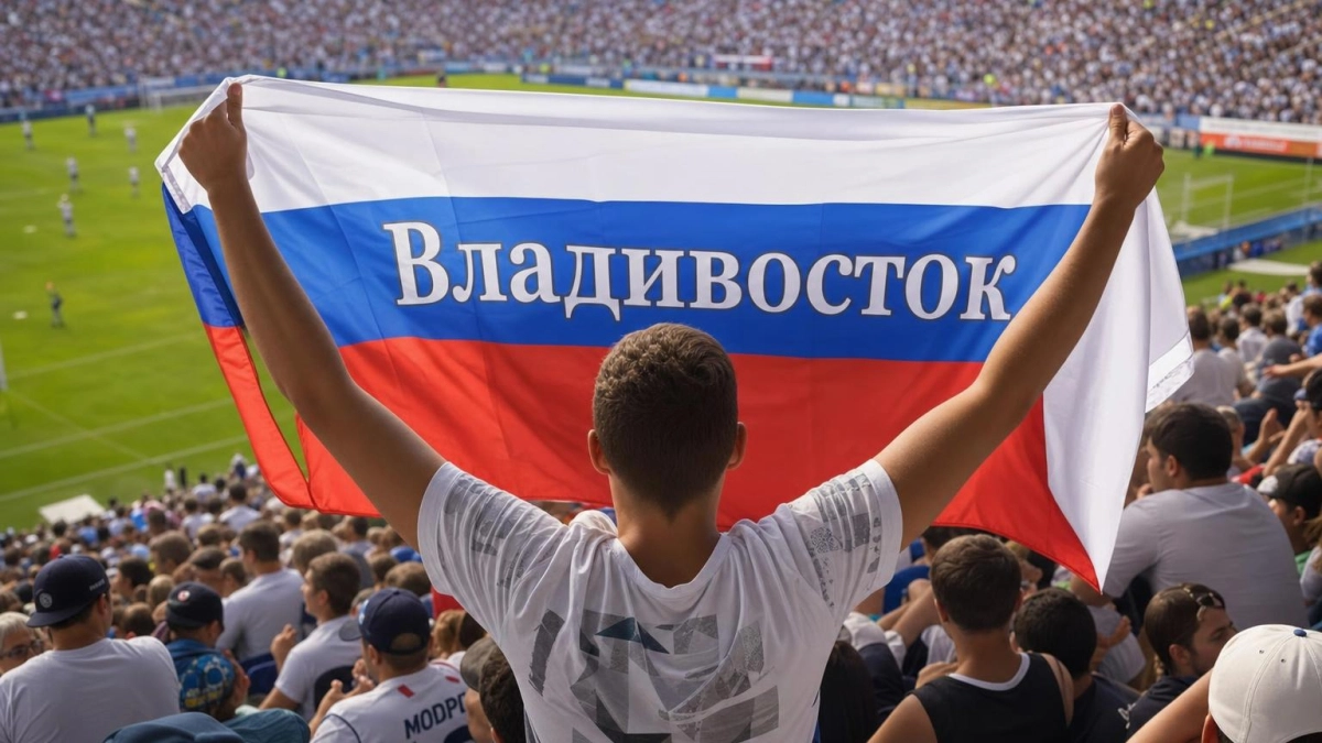 Житель Приморья привез флаг Владивостока на матчи чемпионата мира в США