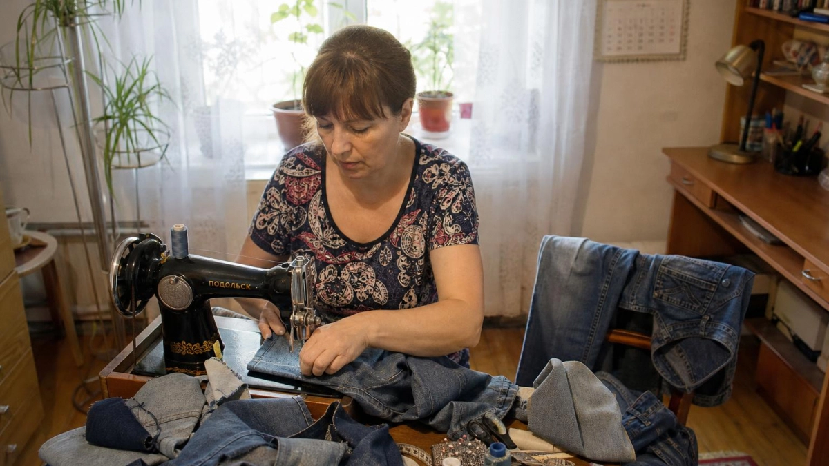 Хватит копить старые джинсы: превращаю их в стильный декор с помощью пары мотков пряжи без шитья и выкроек