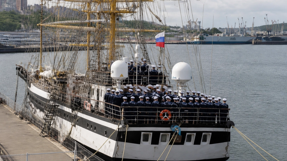 Парусник «Паллада» выходит из Владивостока в новый учебный рейс