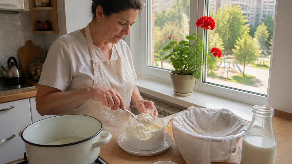 Больше не трачу деньги на сырный отдел: из литра молока и простых продуктов готовлю нежный сыр за 20 минут