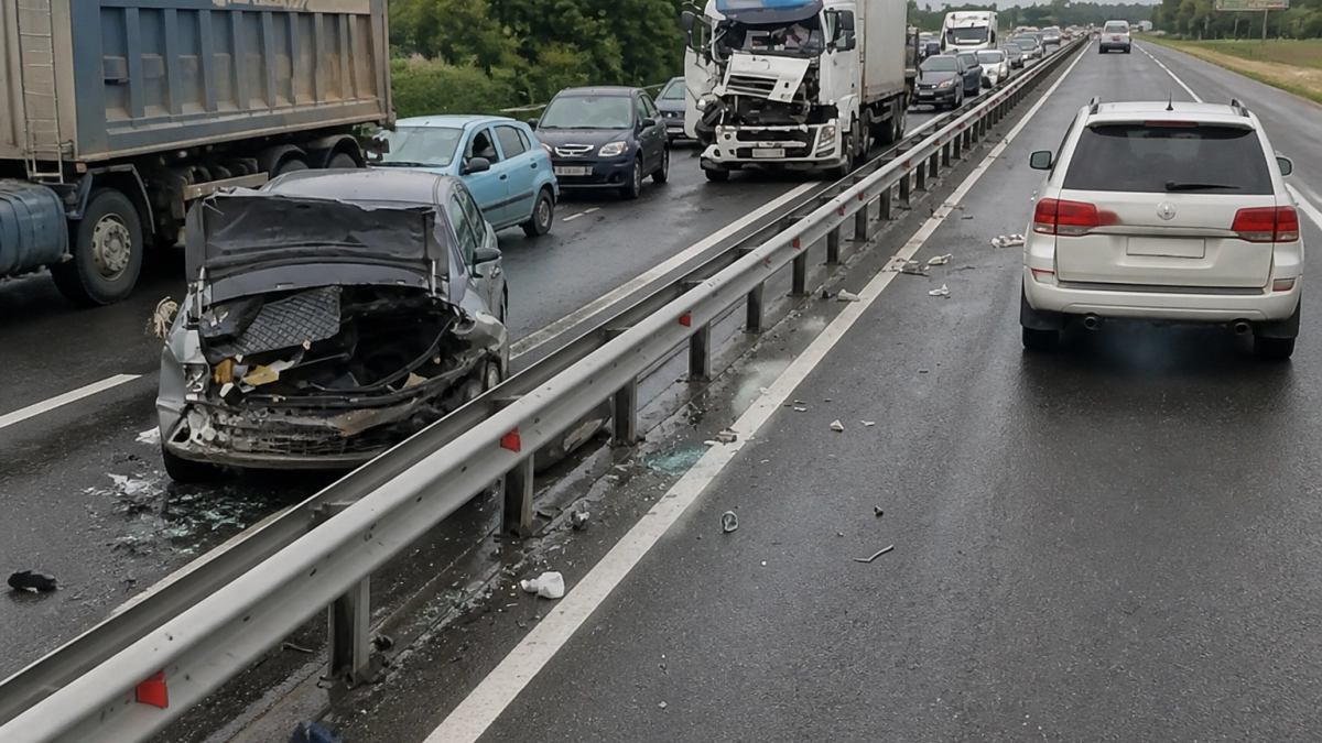 На трассе Уссурийск Владивосток в массовом ДТП смяло кабину фуры