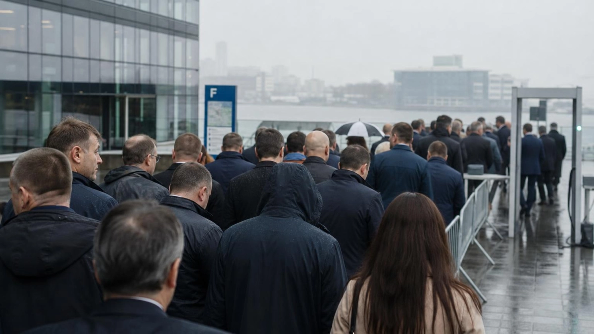 Второй день ВЭФ на Русском острове начался с дождя, очередей и грязи