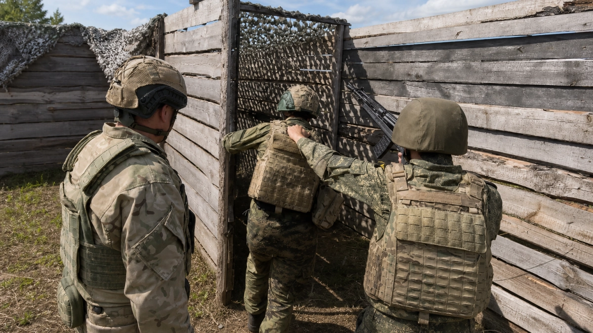 Выпускники военных вузов 2026 года отработали штурм и защиту от дронов в Приморье