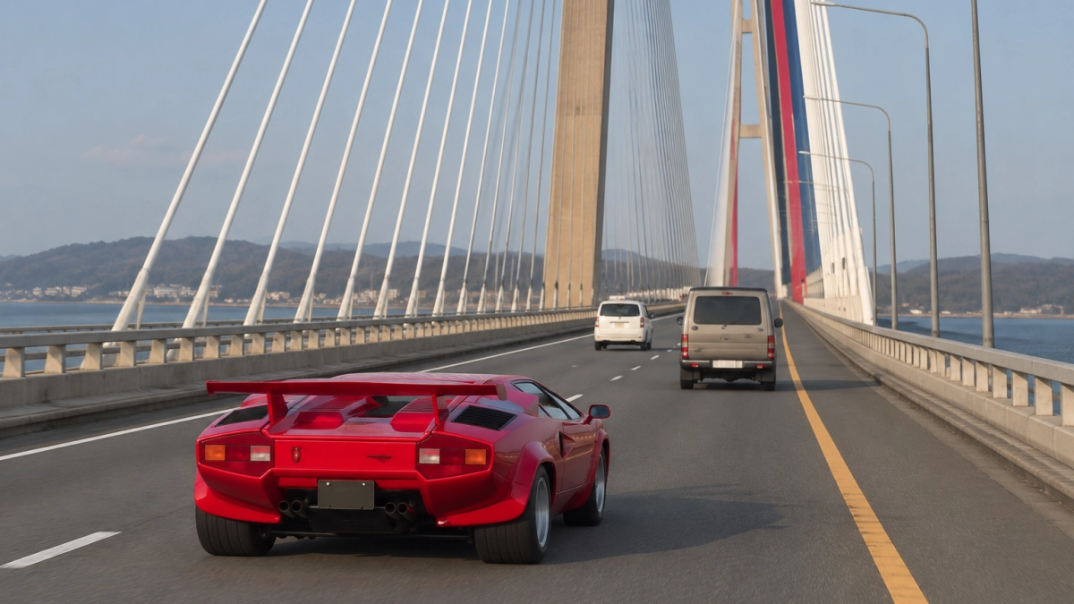 Во Владивостоке заметили редкий Lamborghini Countach тиражом всего 1997 экземпляров