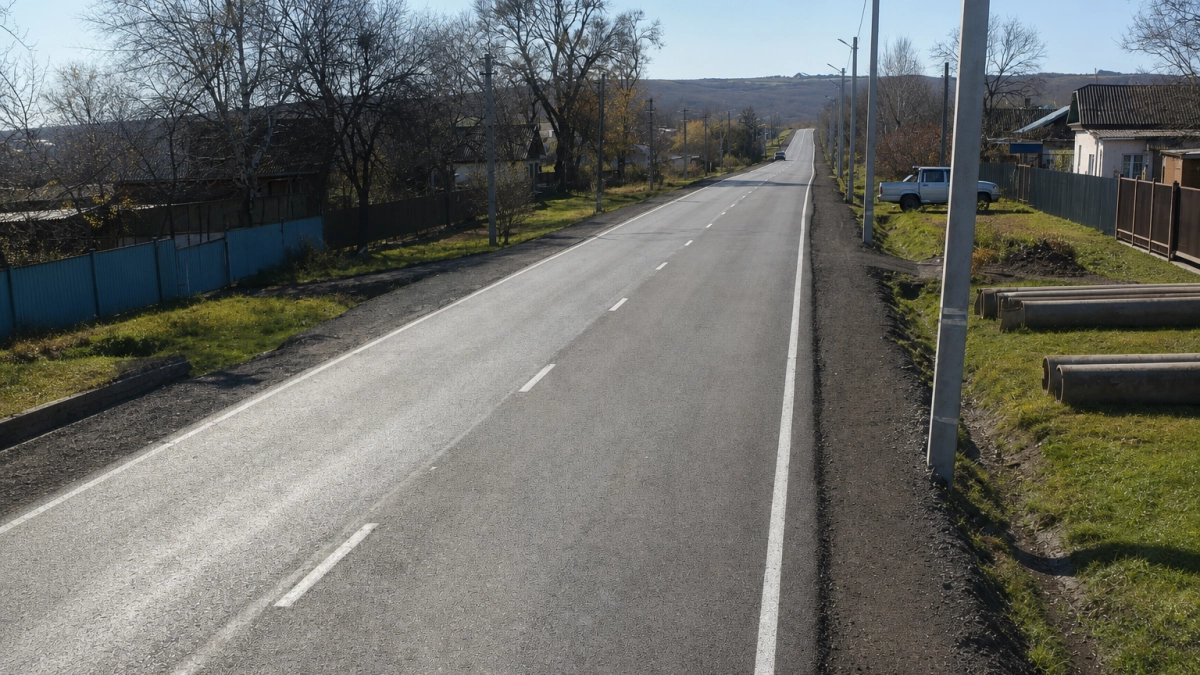 Дорогу в селе Красный Яр перед строительством АЭС отремонтировали на 90%