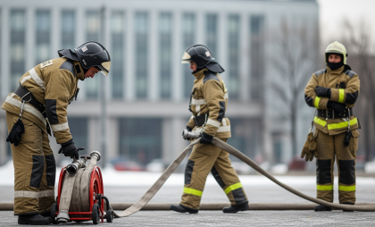 Офис продаж ЖК внезапно охватило пламя во Владивостоке